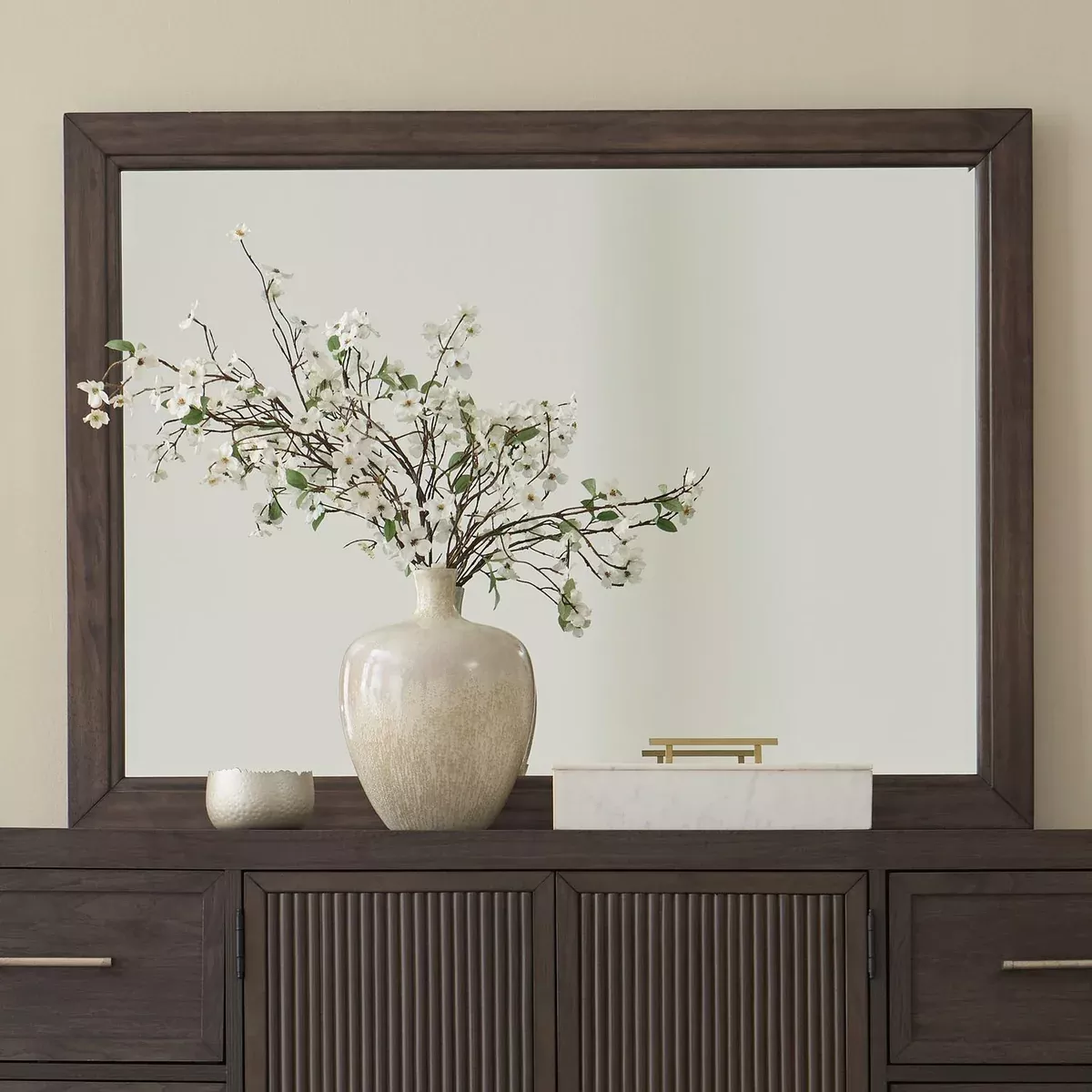 Modern Edge - Landscape Mirror - Caffe