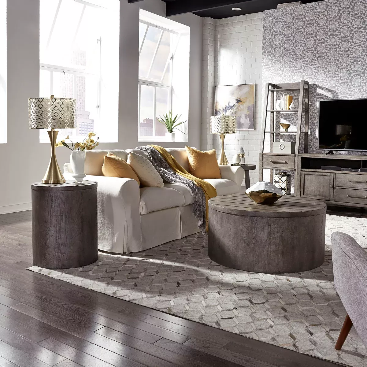 Modern Farmhouse - 3 Piece Table Set - Charcoal