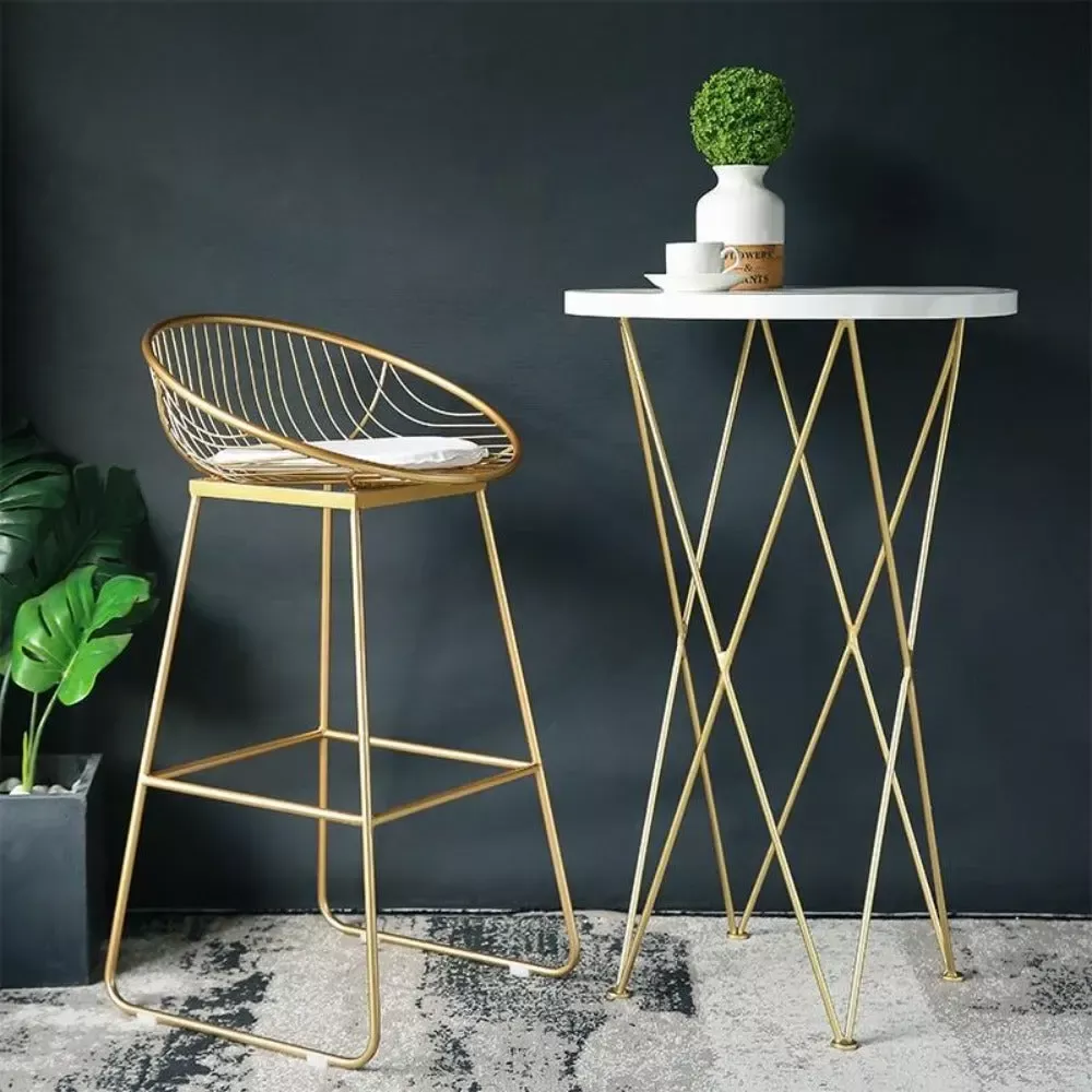 Modern Iron High Raised Chair