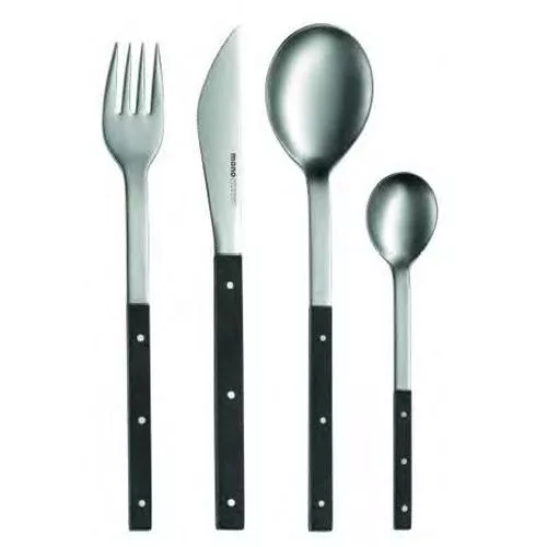 mono-e Ebony and Steel Five Piece Place Setting by Mono Germany