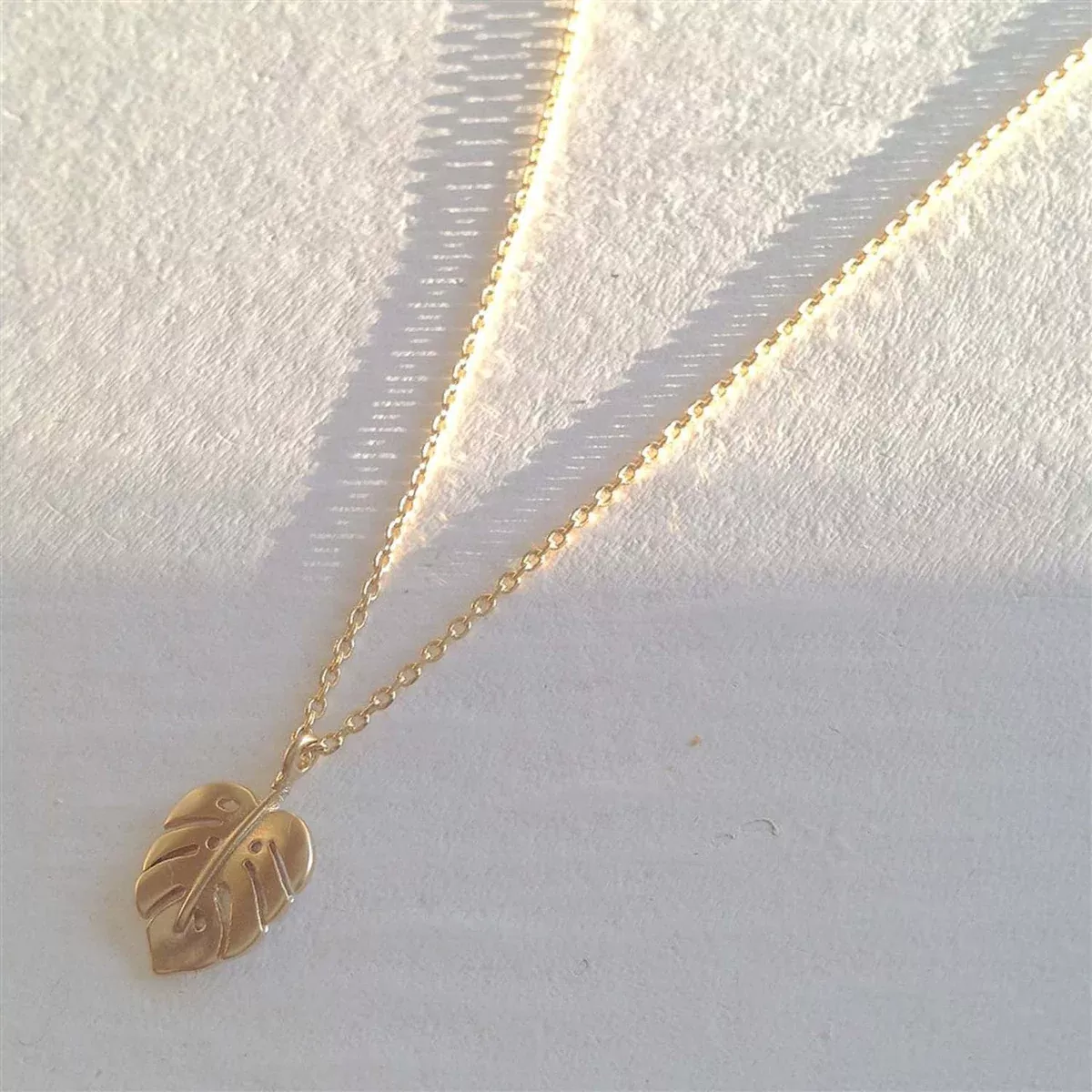 Monstera Leaf Charm Necklace