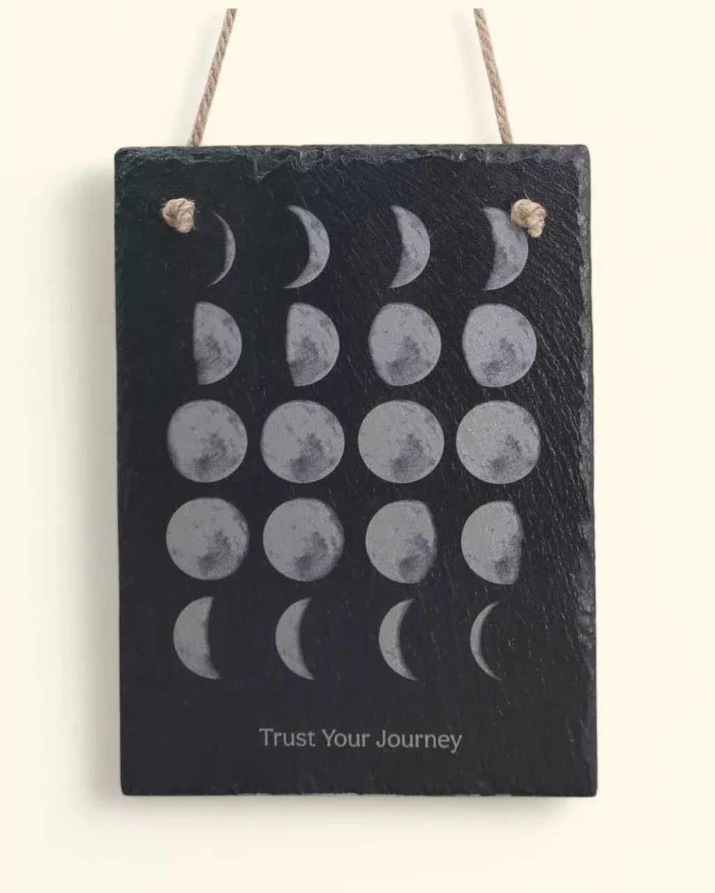 Moon Phase Trust Your Journey Slate Wall Hanging