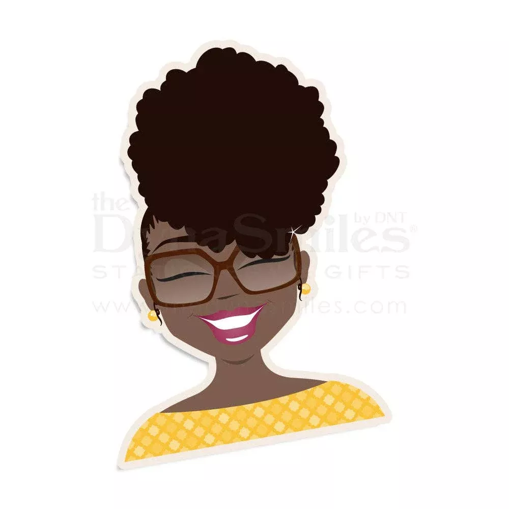 "Ms Puffed Pattern" Sticker - The DynaSmiles Stationery