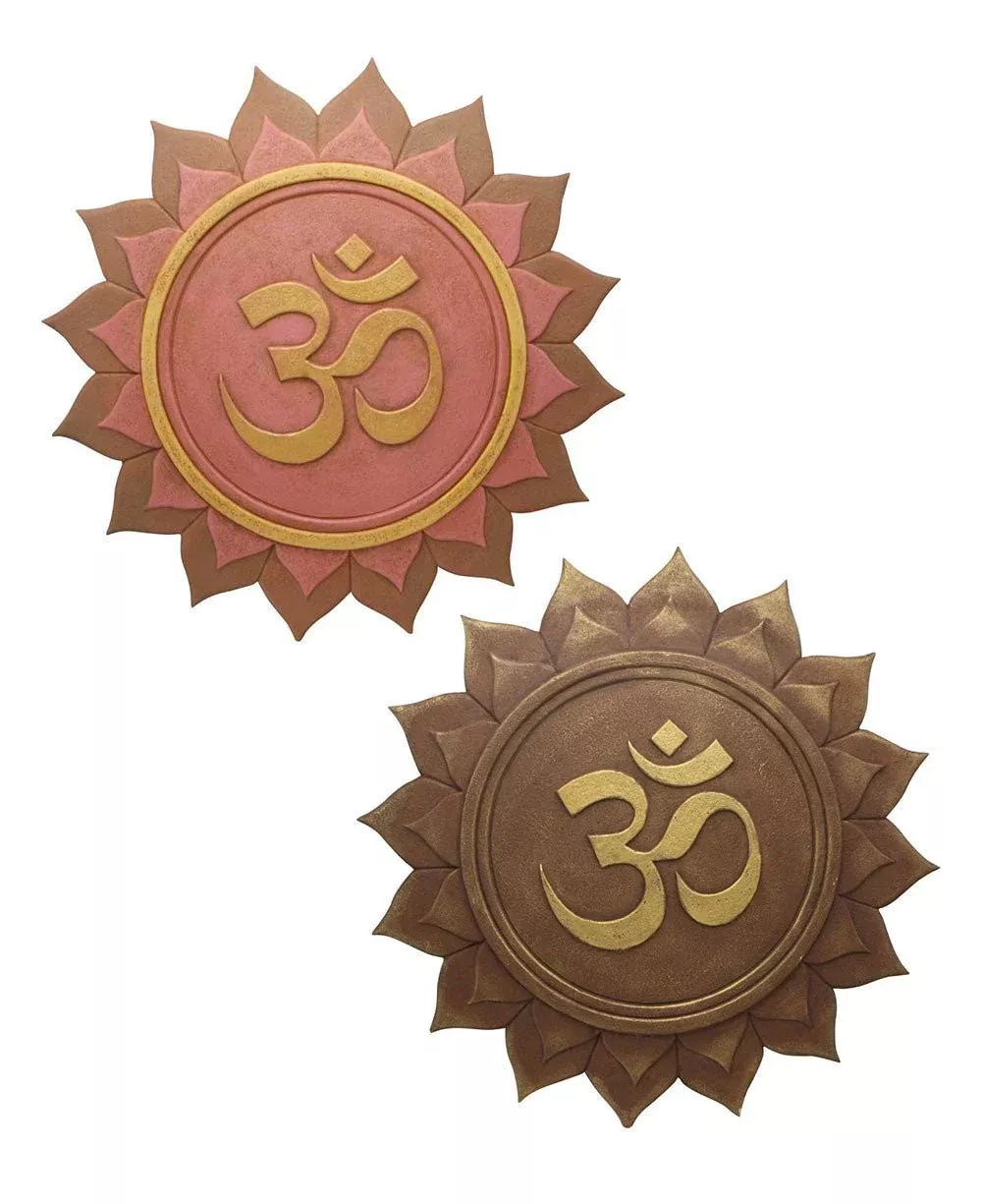 Om Lotus Artistic Wall Relief, Stone Texture