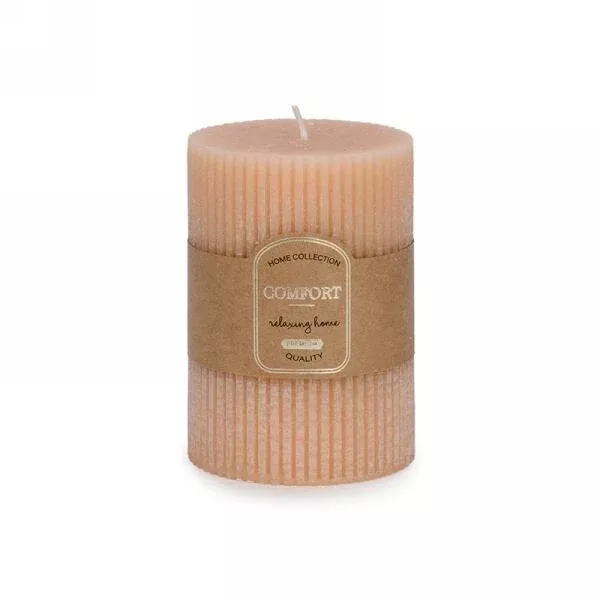 Peachy Sand Rigged Pillar Candle