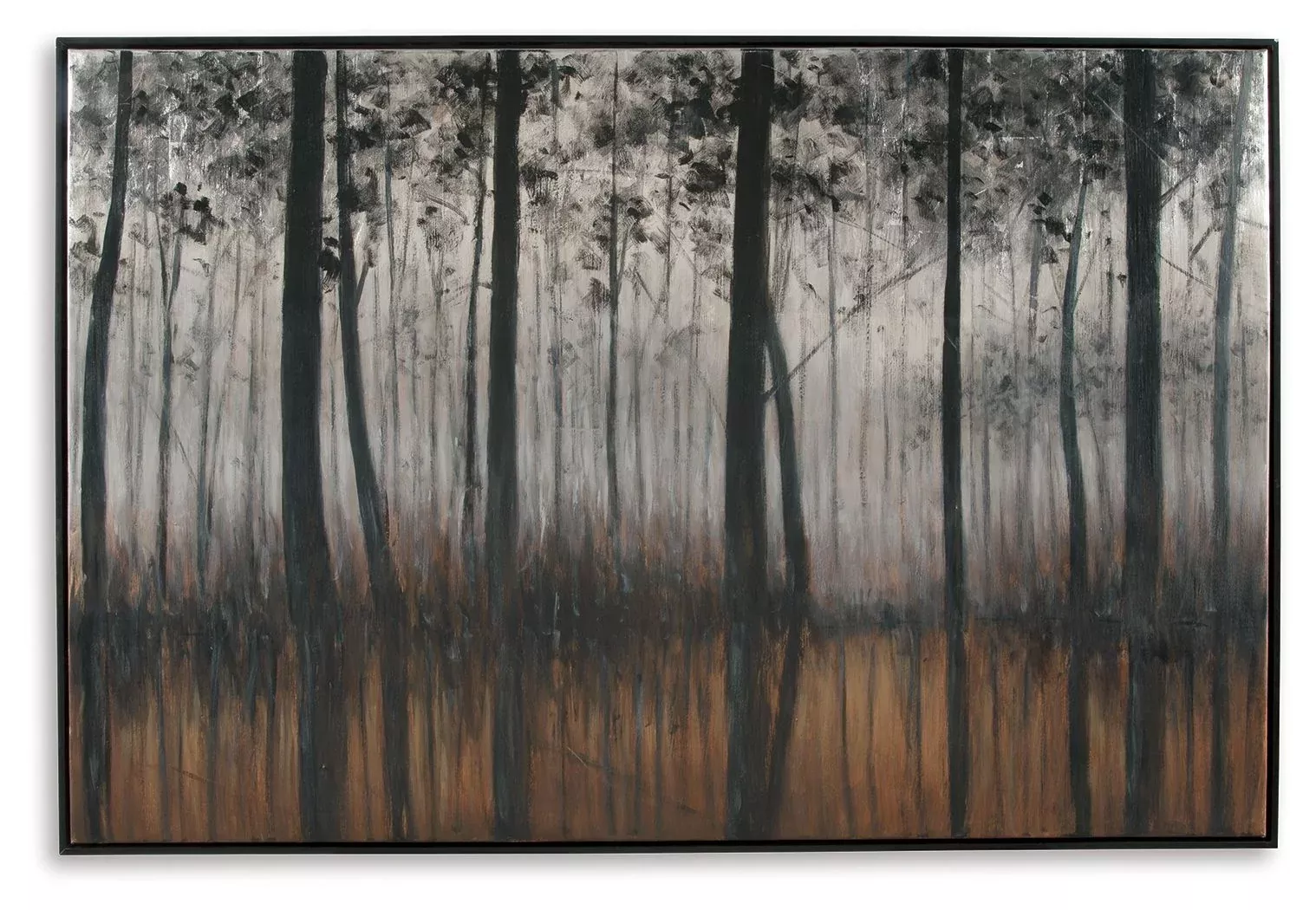 Philyra - Wall Art - Black / Orange / Silver