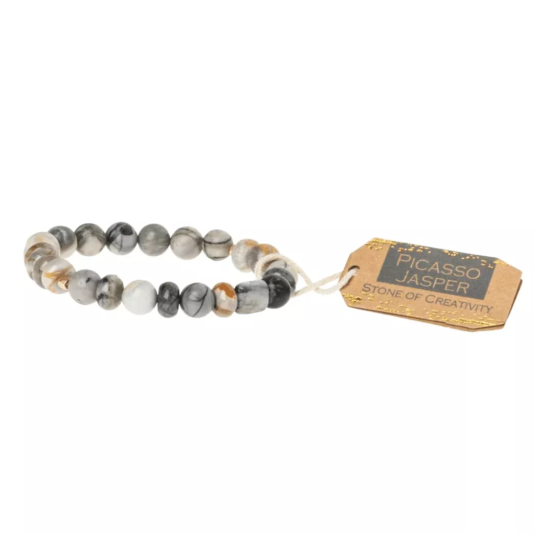 Picasso Jasper Stone Bracelet - Stone Of Creativity