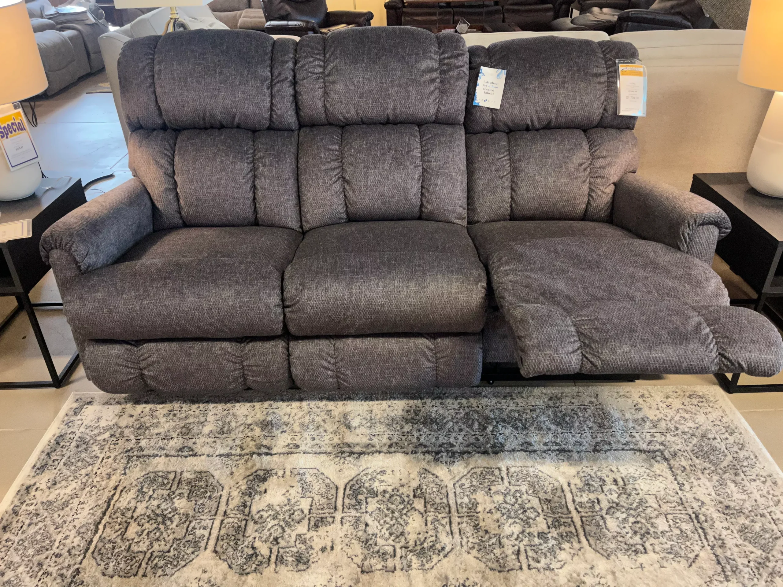 Pinnacle Wall Reclining Sofa - Graphite 330512-D175956