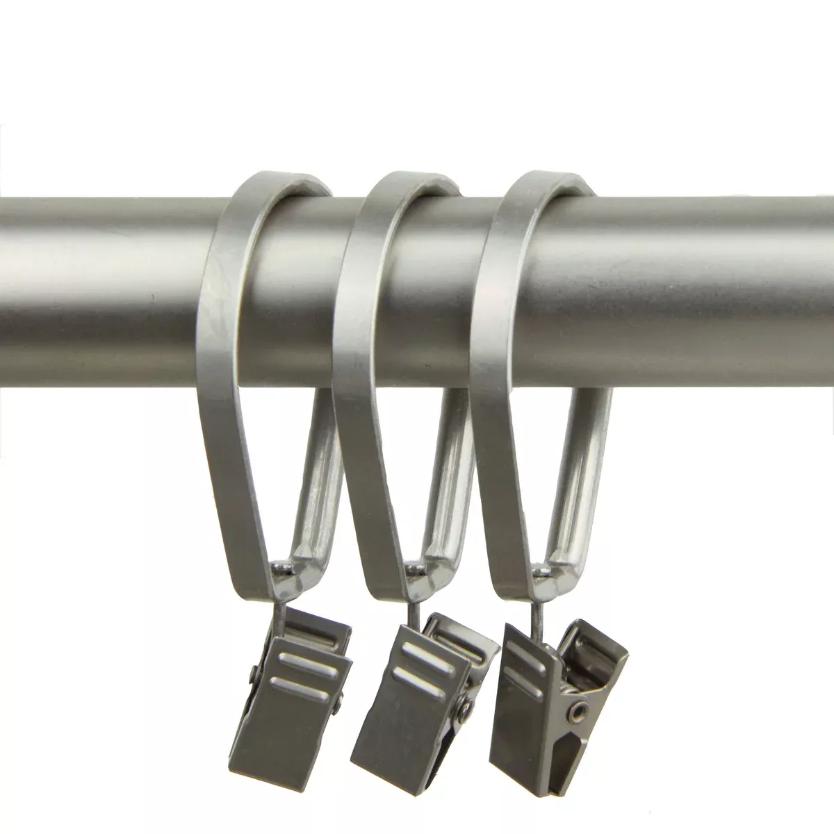 Pivot Curtain Rings w/ Clips for 1" Rod (Set of 10)