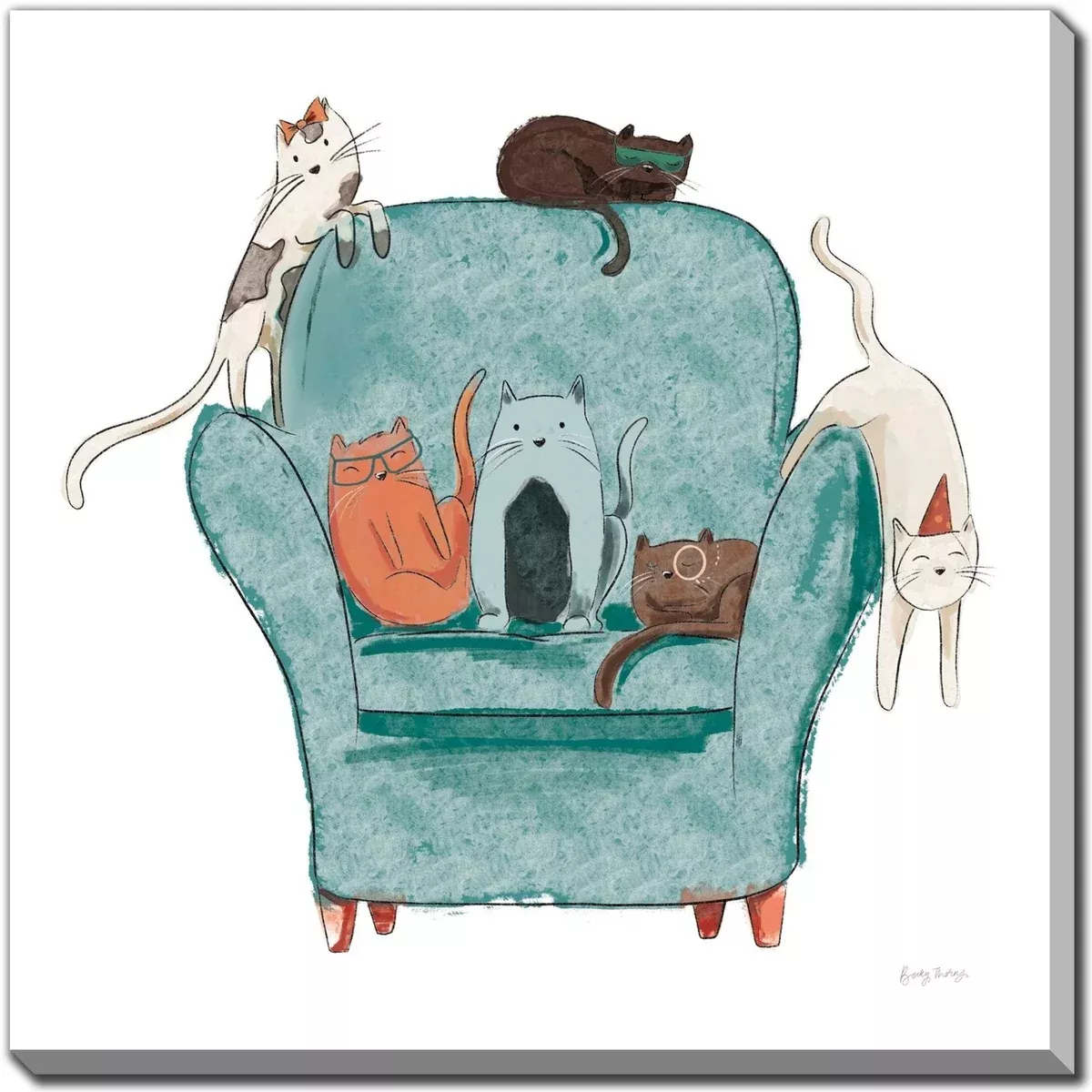 Playful Pet Cats - Printed Canvas