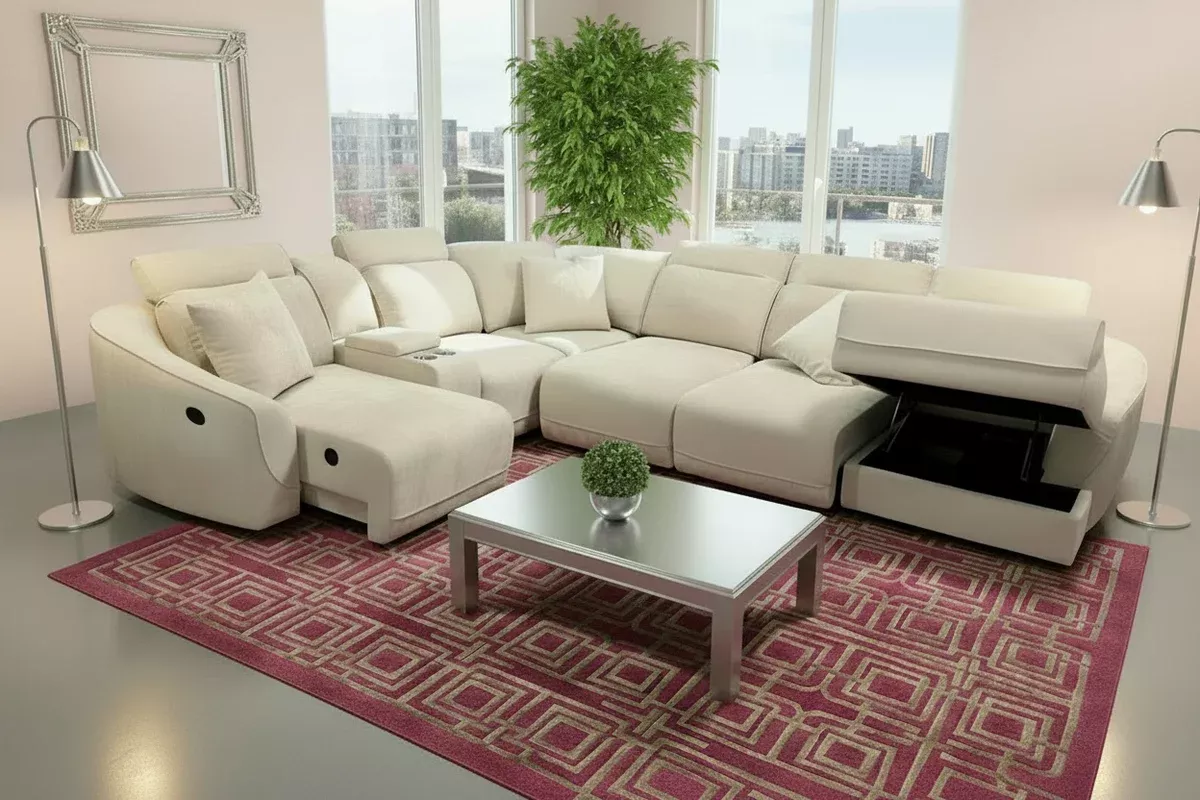 Power Reclining Storage Sectional Sofa Set 7171