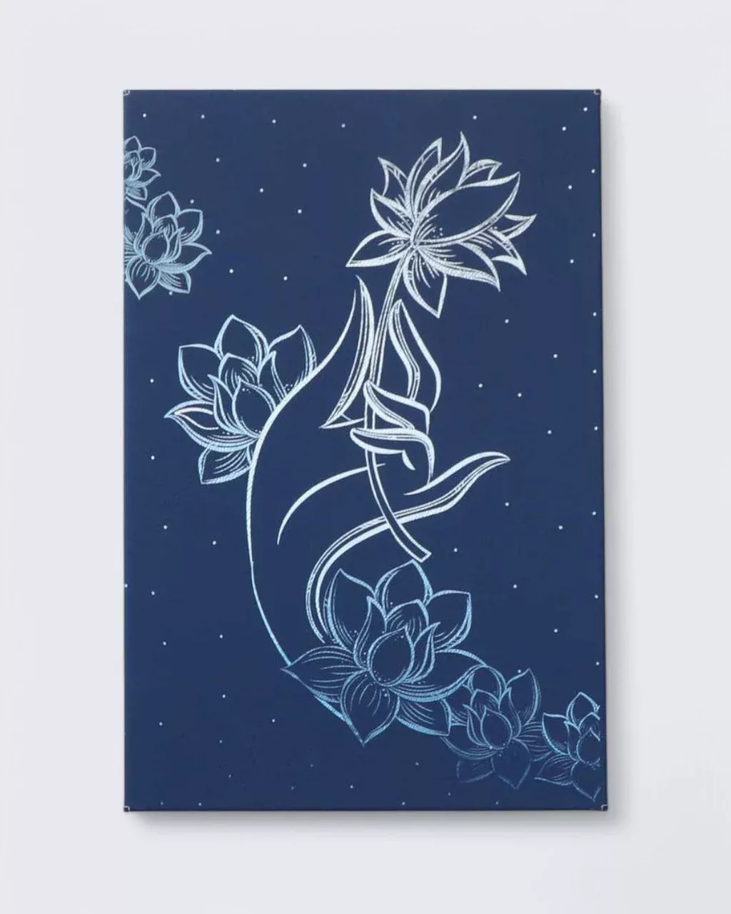 Purity Lotus Flower Mudra Hand Wall Hanging