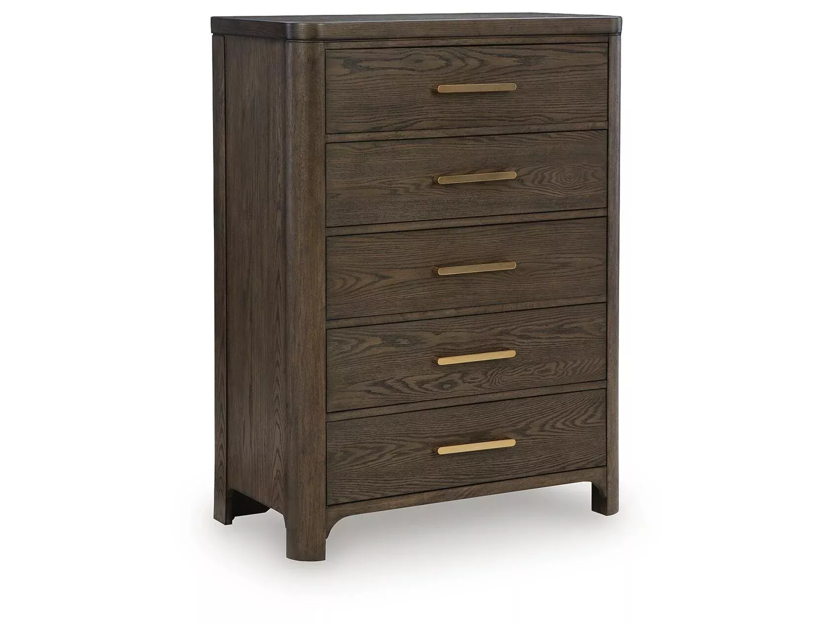 Radkin - Five Drawer Chest - Burnished Brown