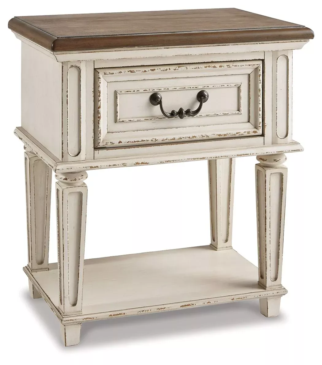 Realyn - One Drawer Night Stand - Chipped White