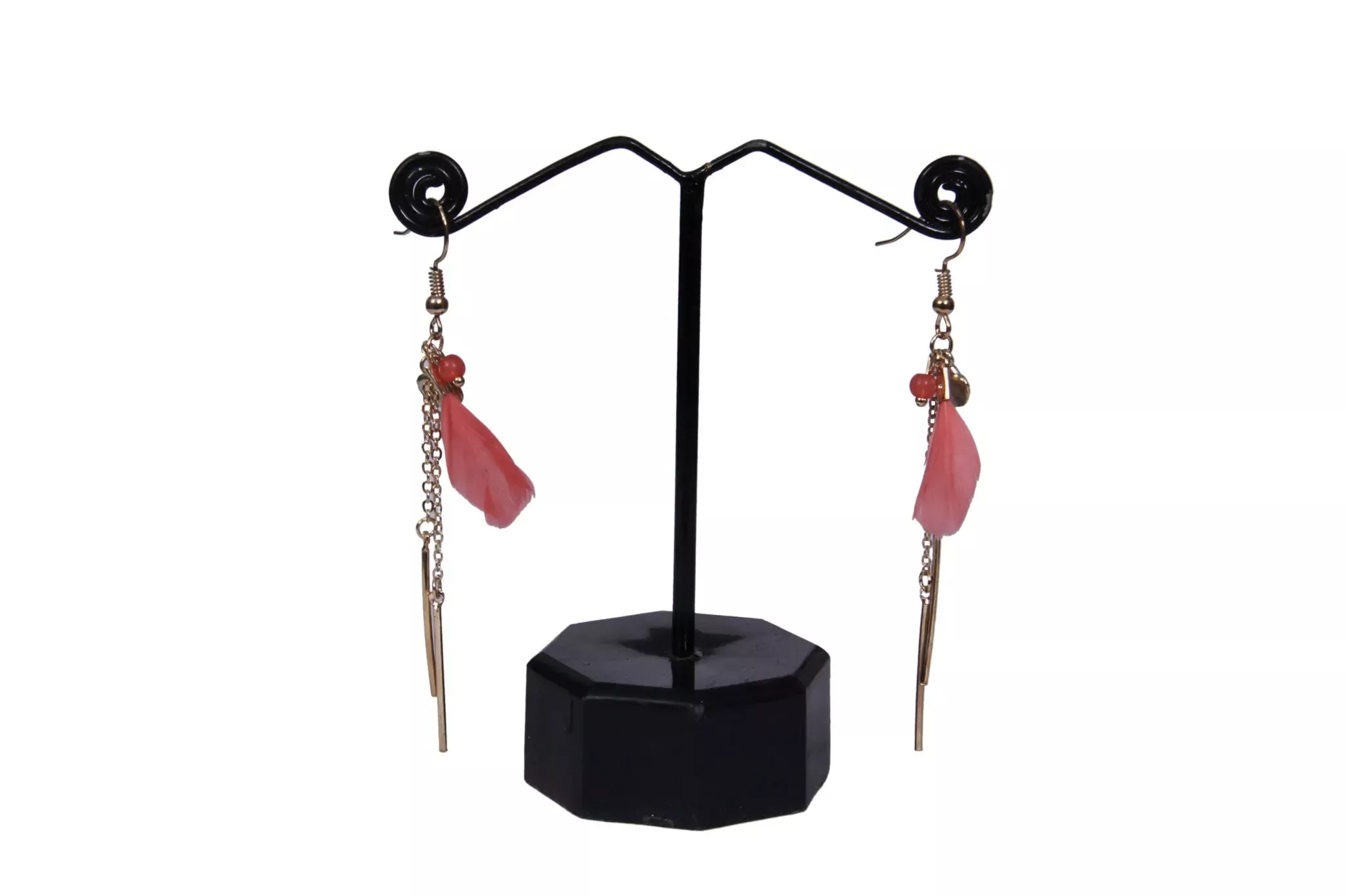 Red Feather Dangle & Drop Earring For Women
