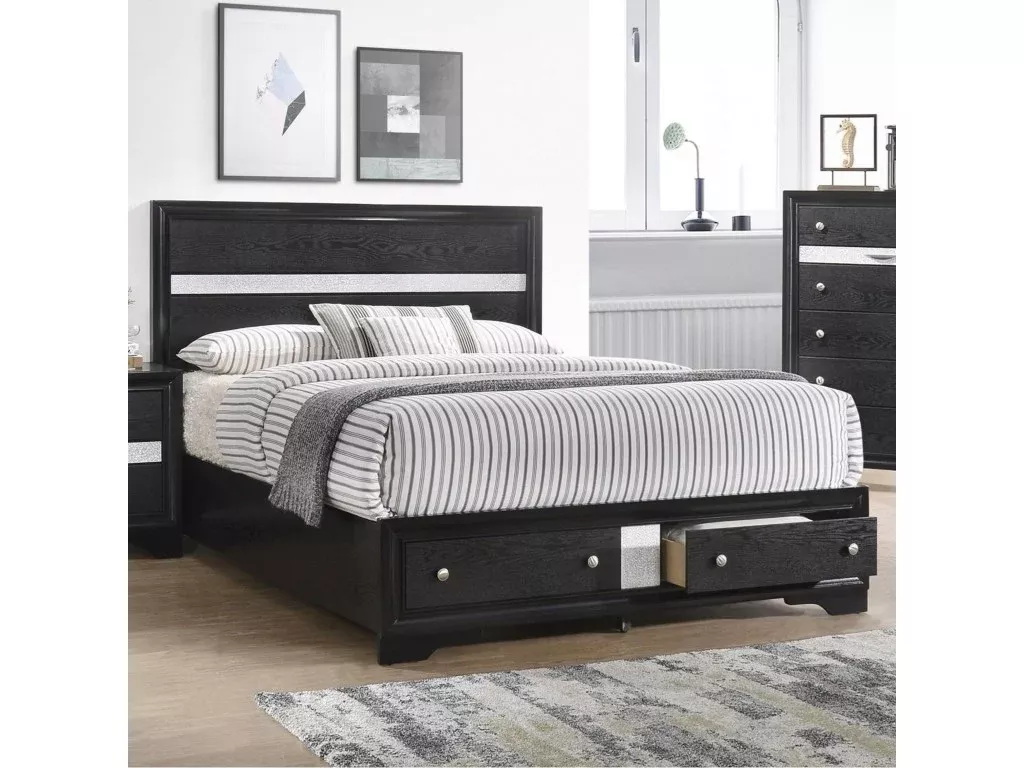 Regata Storage Bed in Black