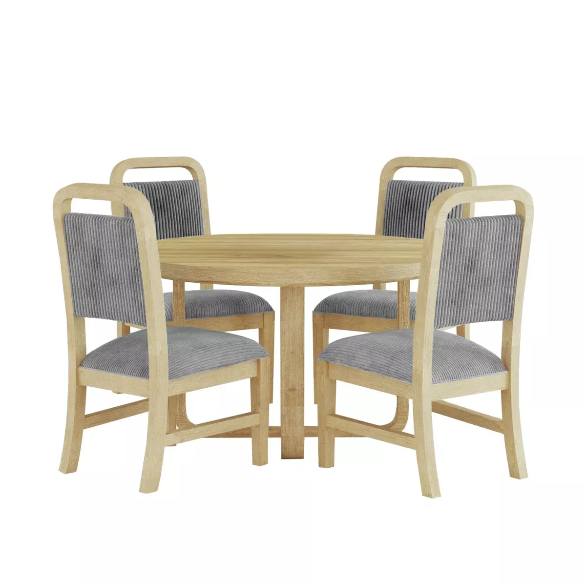 Ridgemont - 5 Piece Standard Height Dining Set (Round Table And Four Chairs) - Natural