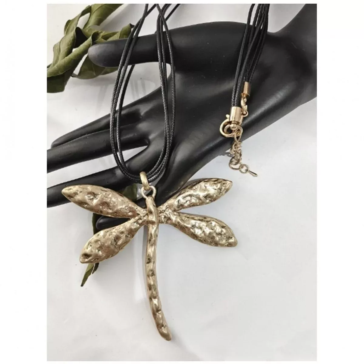 Rope Necklace With Dragonfly Pendant