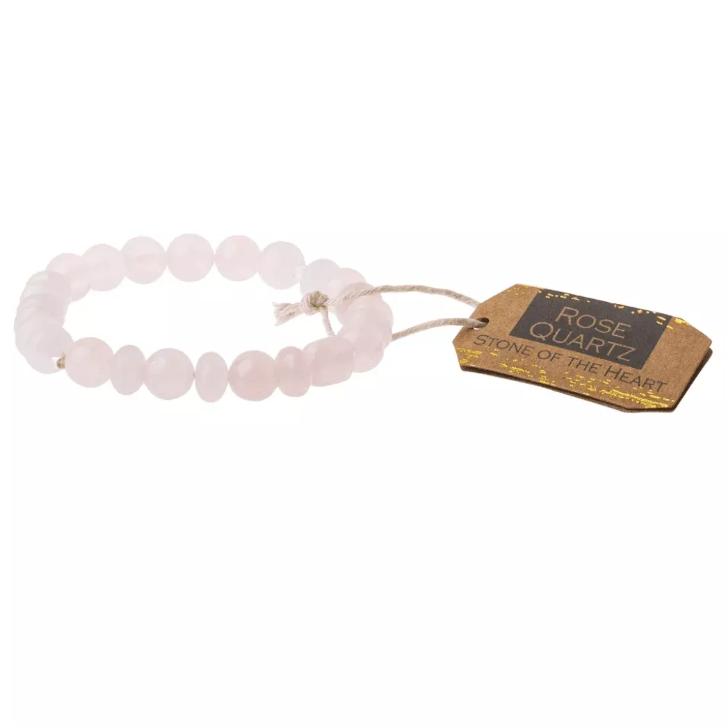 Rose Quartz Stone Bracelet - Stone Of the Heart