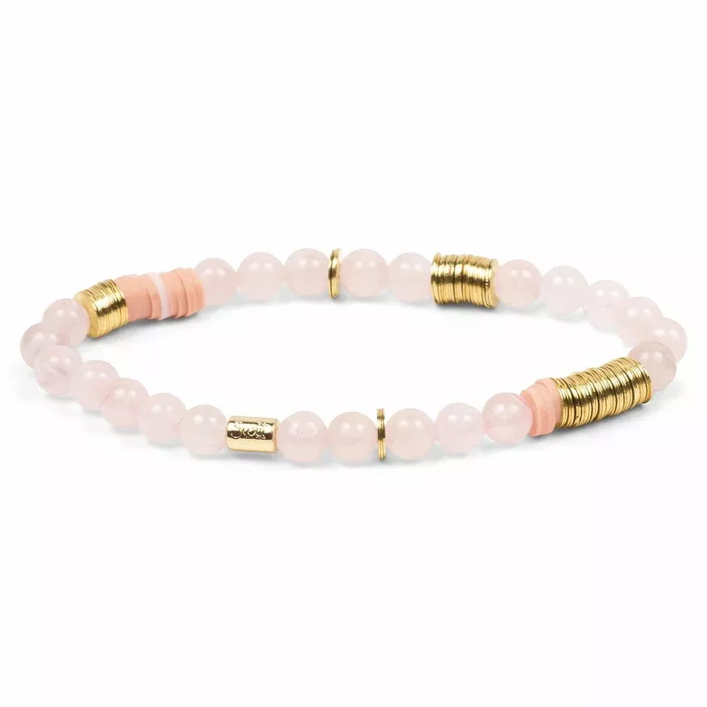 Rose Quartz - Stone Of The Heart - Intermix Stone Stacking Bracelet