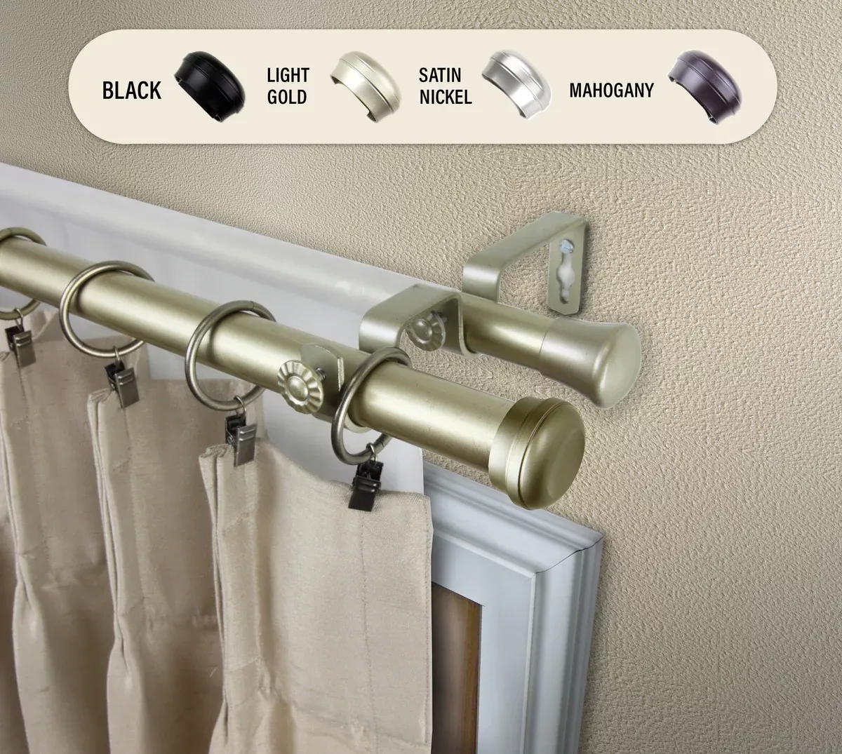 Rosen 1" Double Curtain Rod