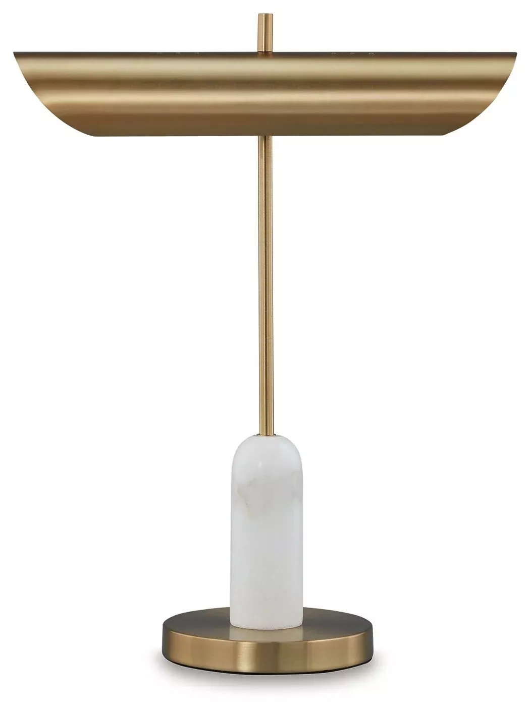 Rowleigh - Marble Desk Lamp - Gold Finish / White