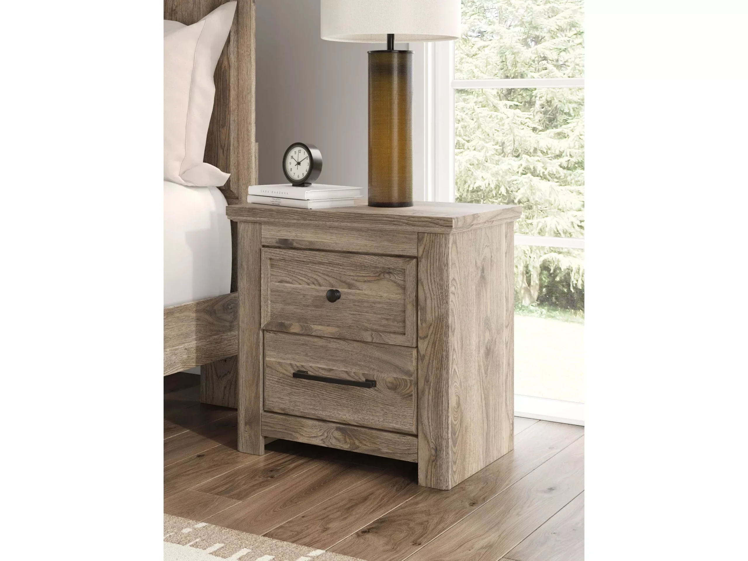 Rusticott - Two Drawer Night Stand - Brown
