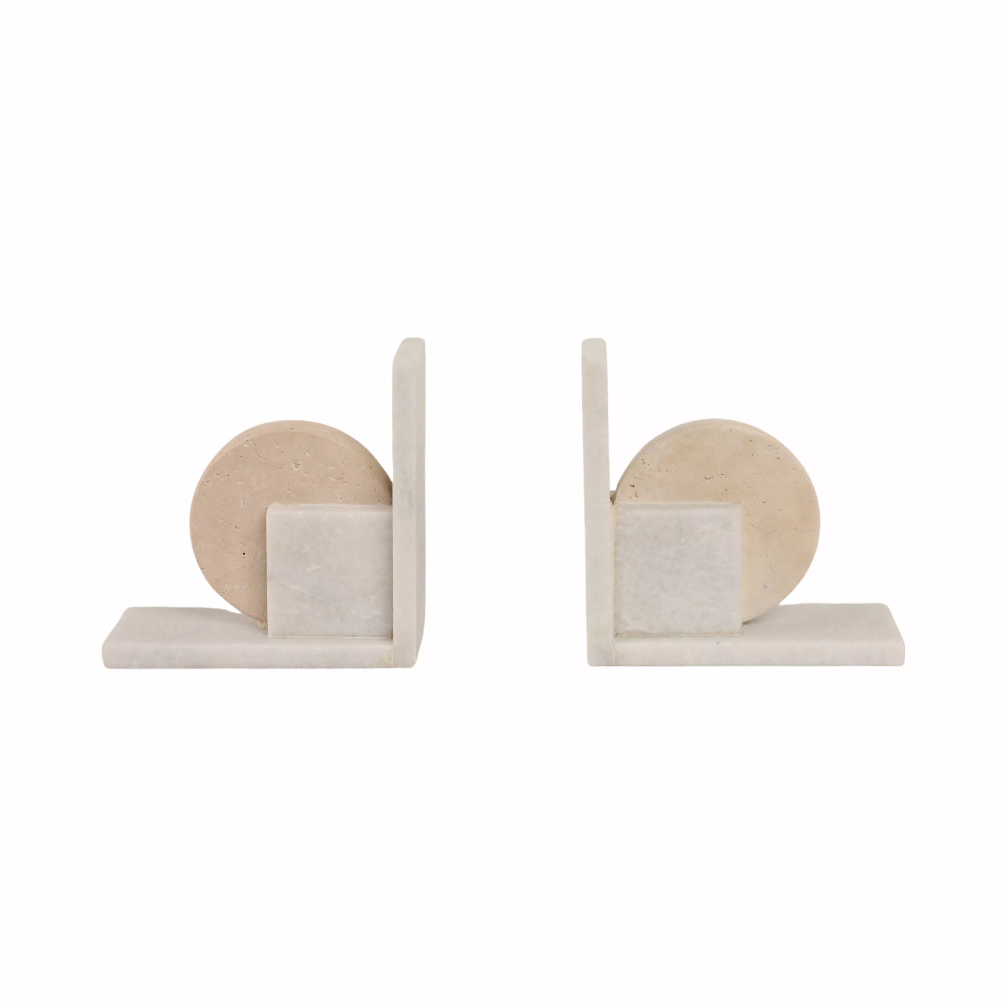 S/2 6" Geometric Bookends