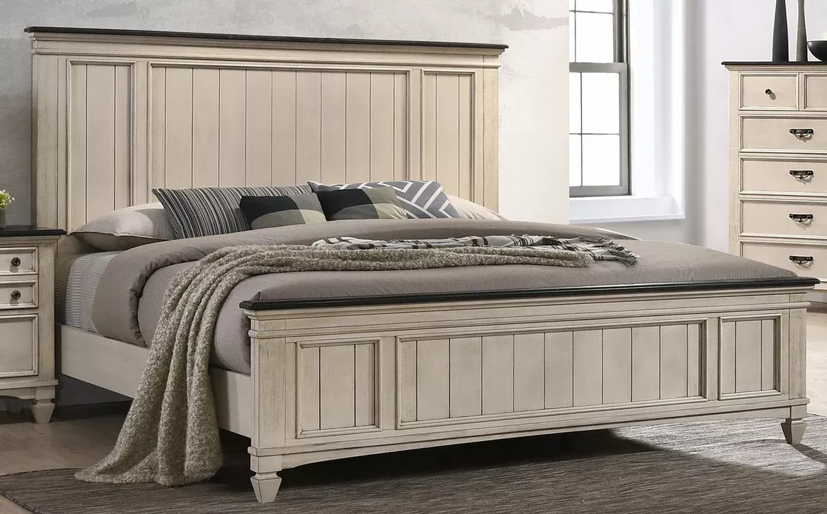 Sawyer Panel Bed In Two-Toned Finish