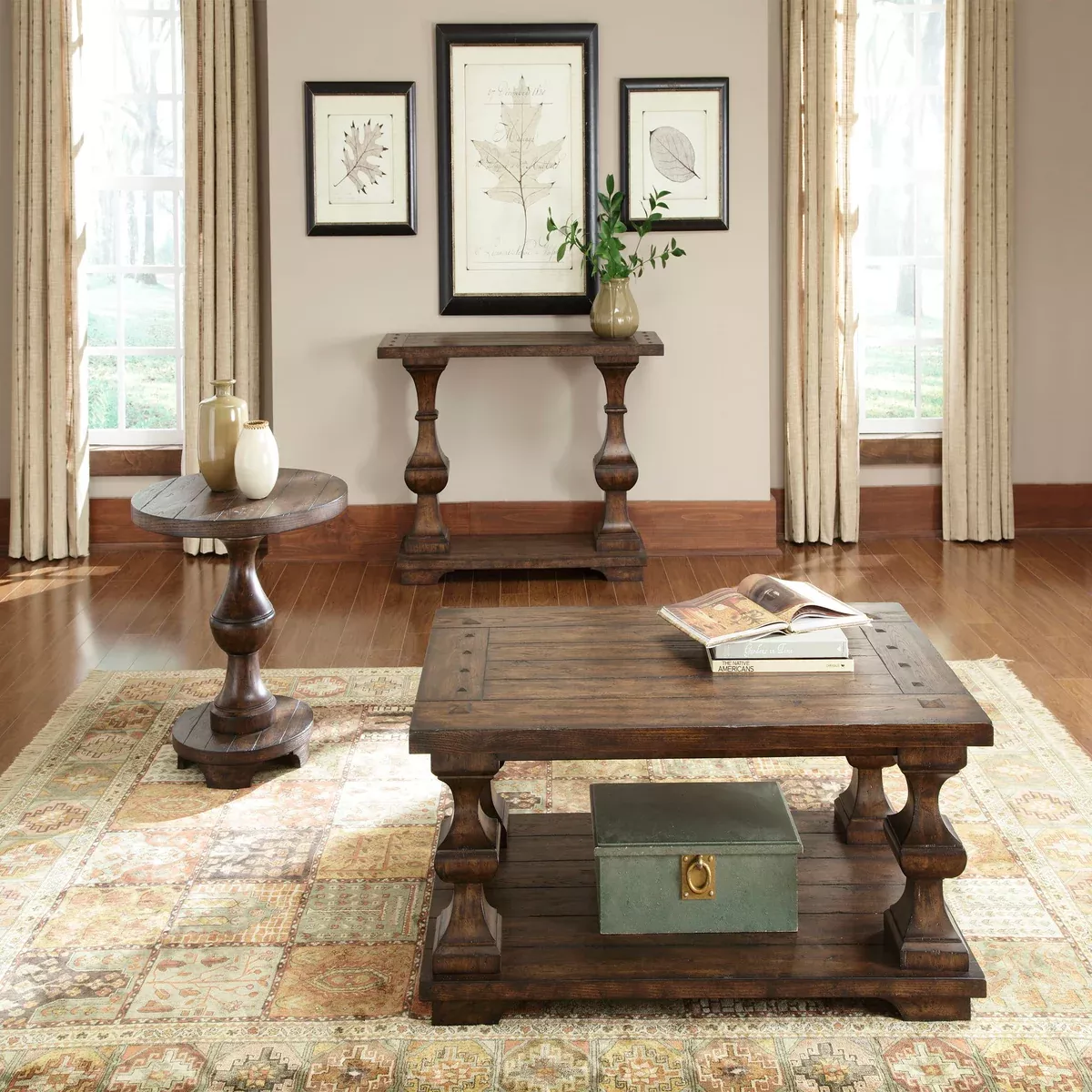 Sedona - 3 Piece Table Set (1 Cocktail 2 End Tables) - Kona Brown