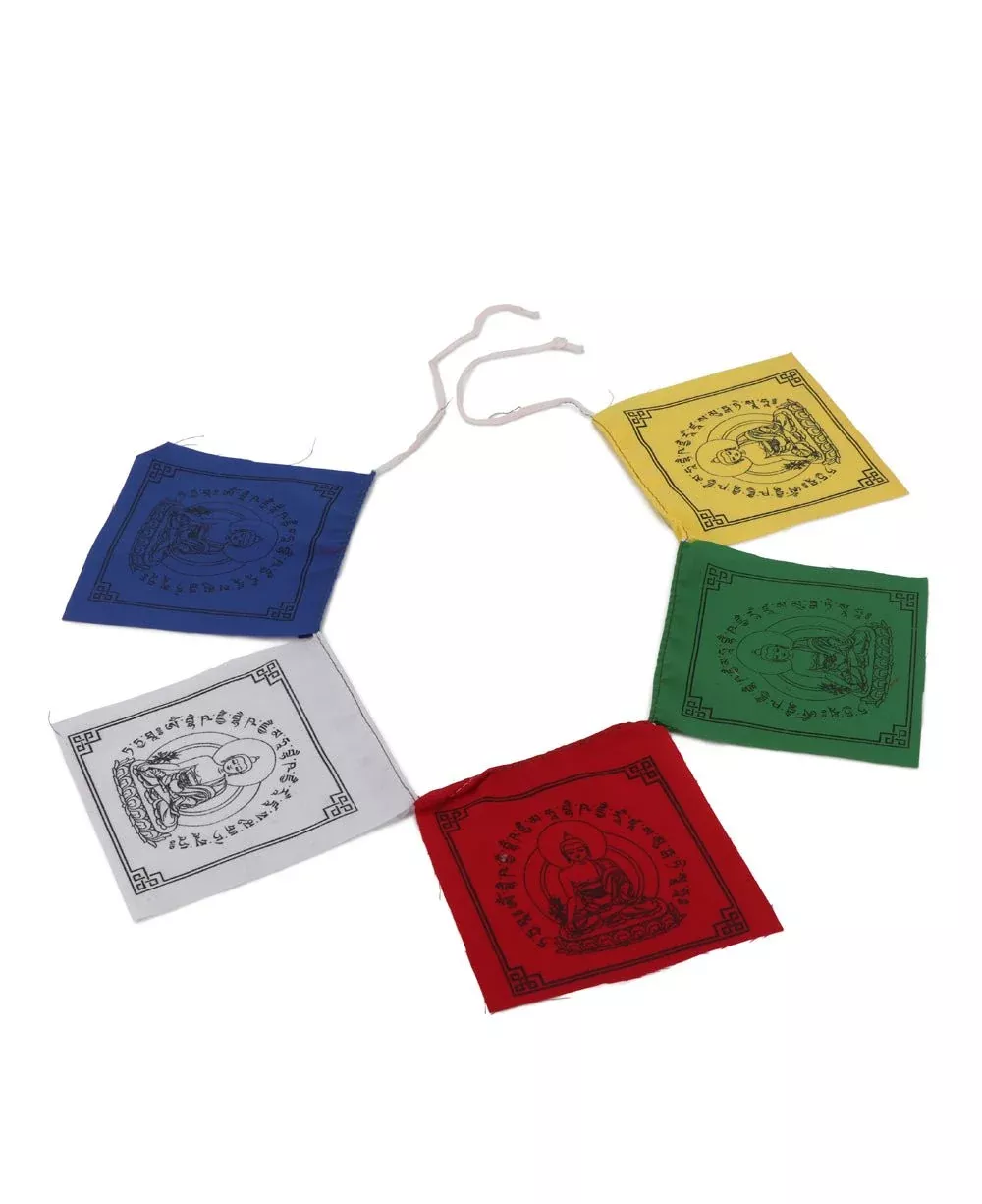 Set of Two Medicine Buddha Prayer Flags