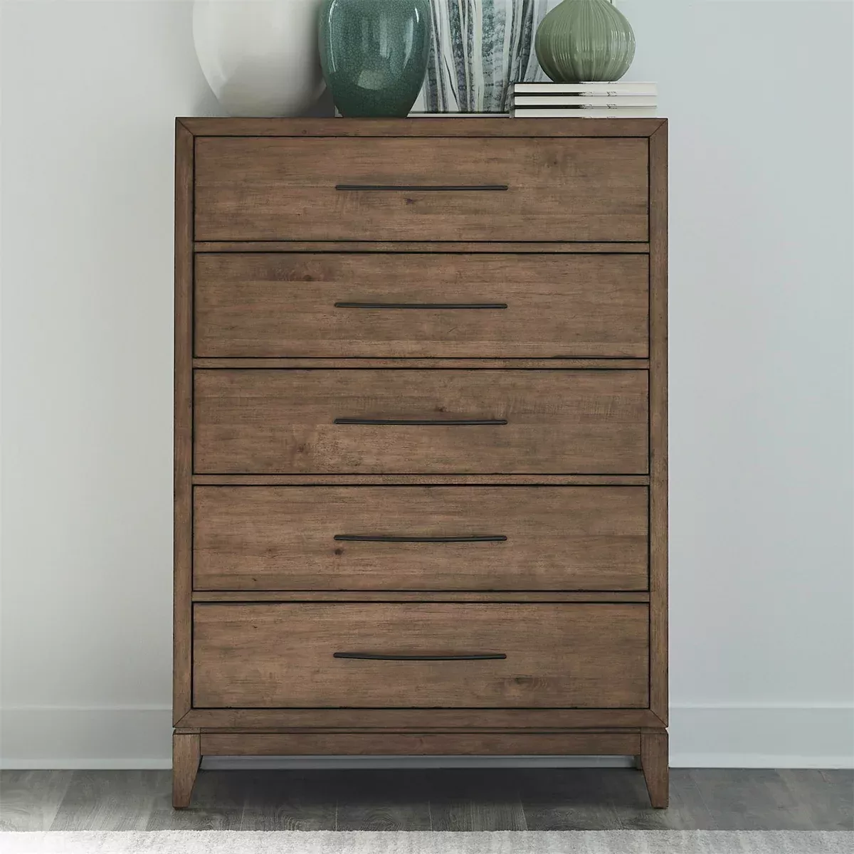Shaker Lakes - 5 Drawer Chest - Harvest Brown