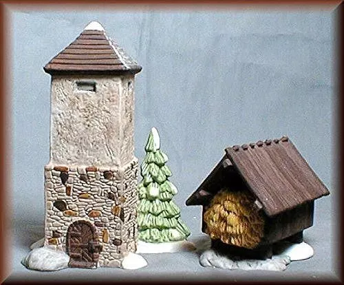 "Silo & Hay Shed" Dept. 56 Dickens Village set of 2, Item #59501