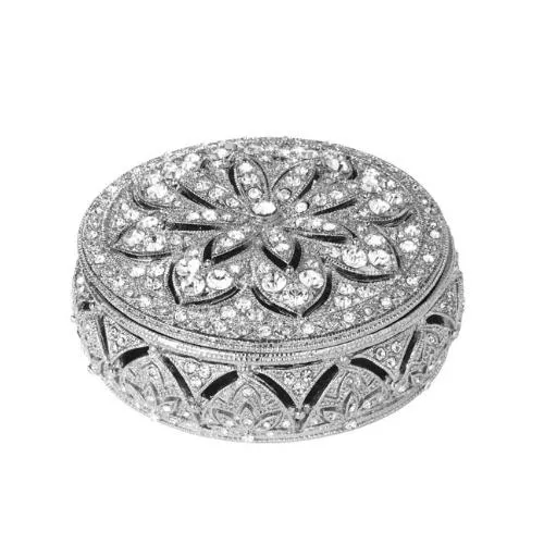 Silver Windsor Round Box by Olivia Riegel