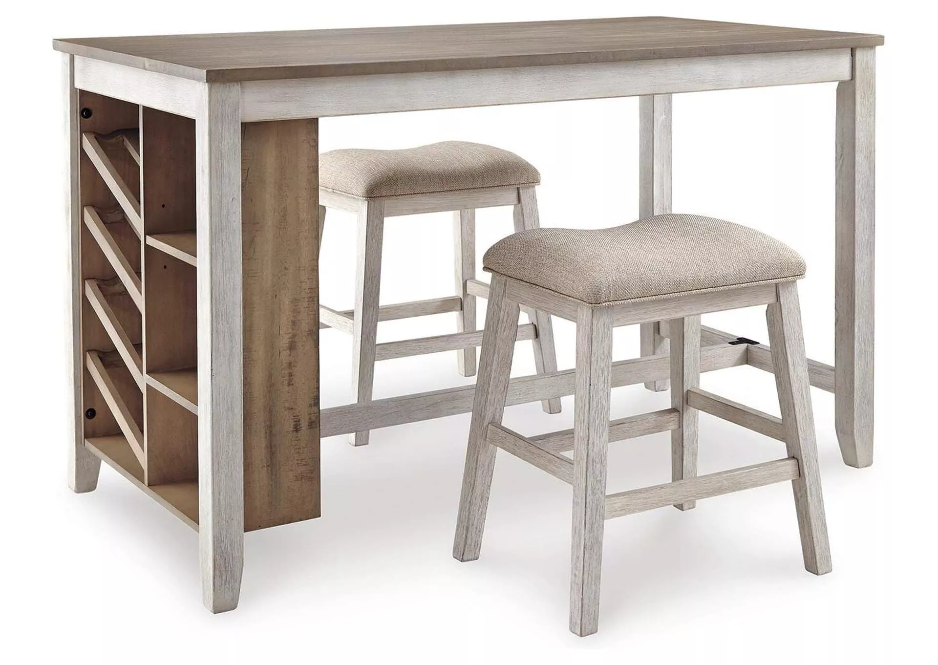 Skempton Counter Height Dining Table and 2 Bar Stools