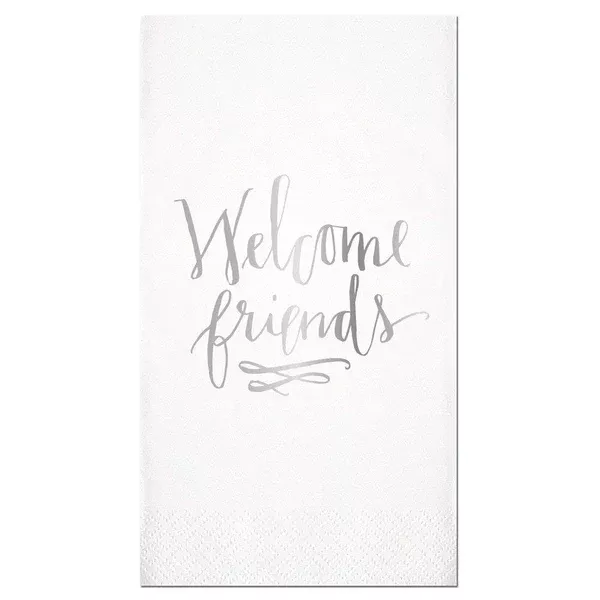 Slant Collections "Welcome Friends" Paper Guest Towels