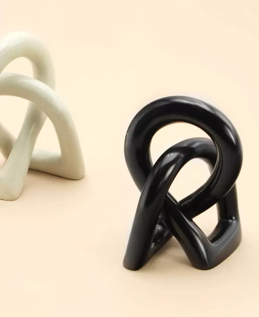 Small Kisii Eternity Knot Soapstone Statue, Kenya