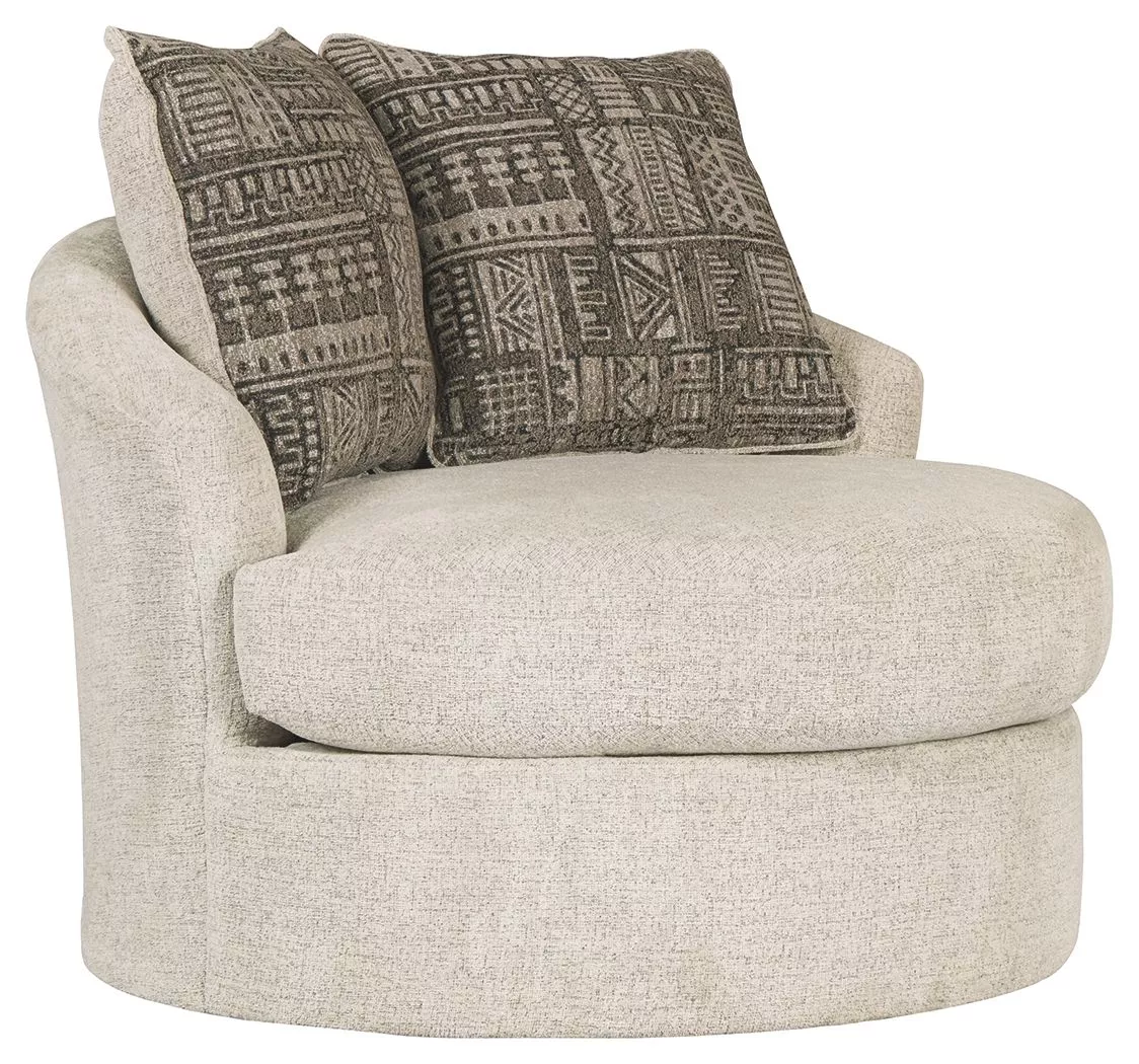 Soletren - Swivel Accent Chair - Stone