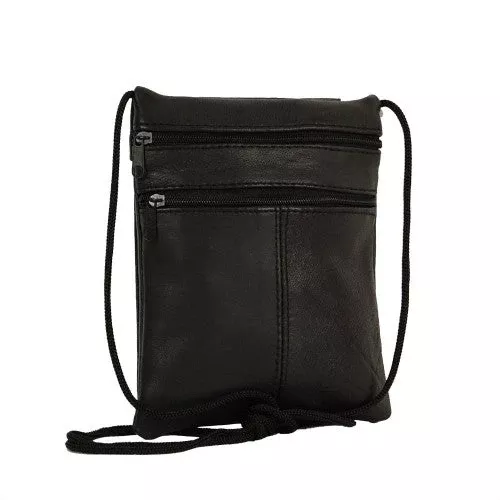 Sophia Genuine Leather Crossbody Passport Bag