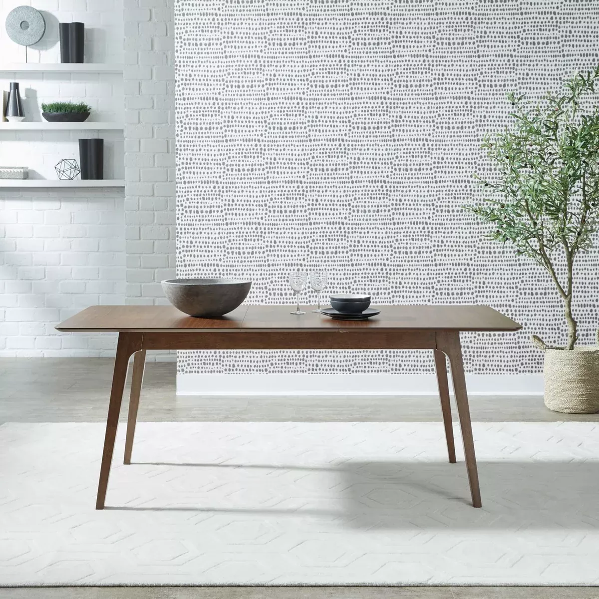 Space Savers - Rectangular Leg Table - Walnut