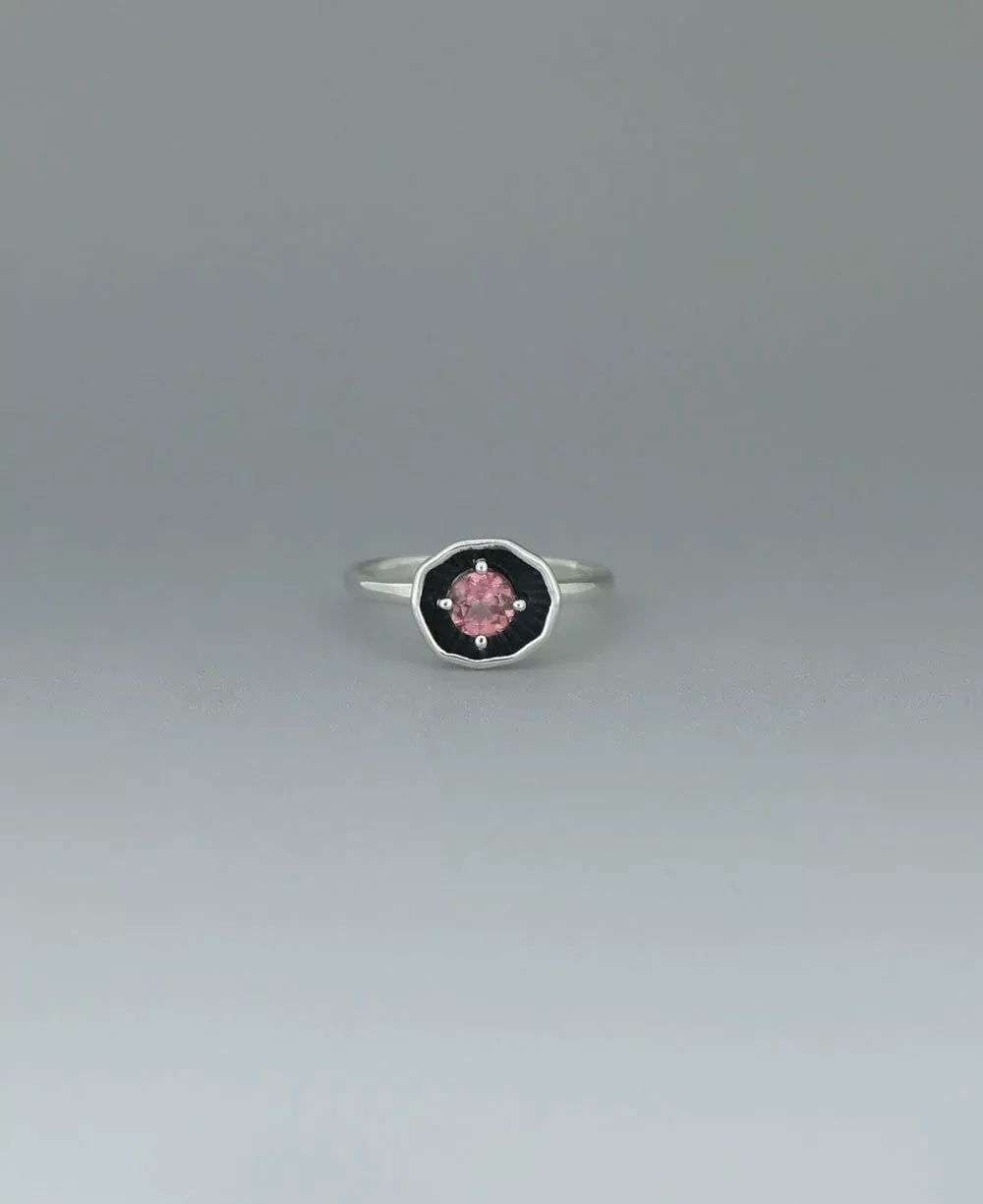 Sterling Silver Pink Tourmaline Ring