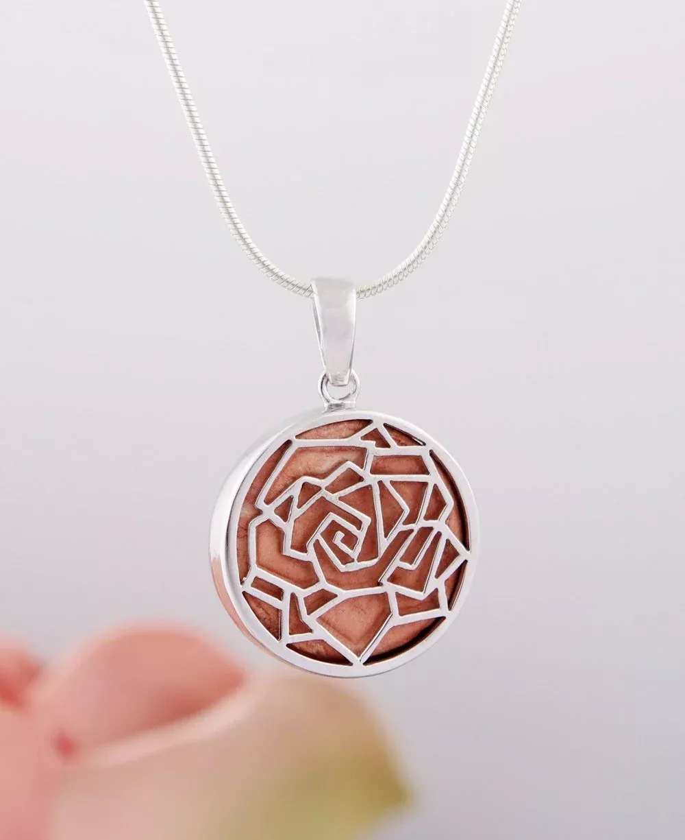 Stop and Smell the Roses Sterling Silver Pendant