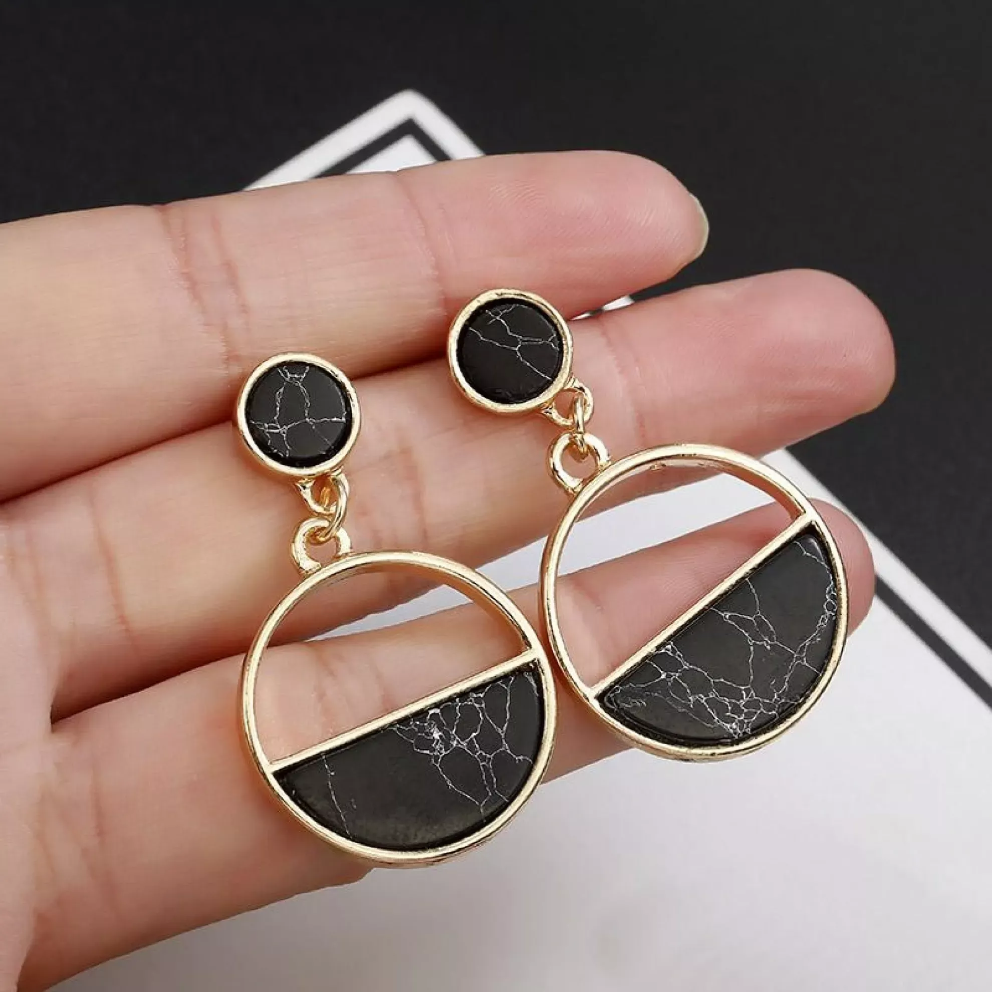 Stylish StudEarrings In Gold Finish