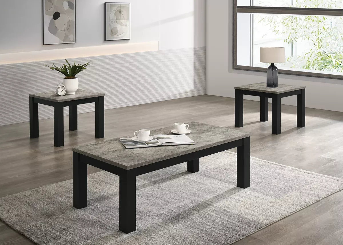 Theo - 3 Piece Cocktail Set - Concrete / Black
