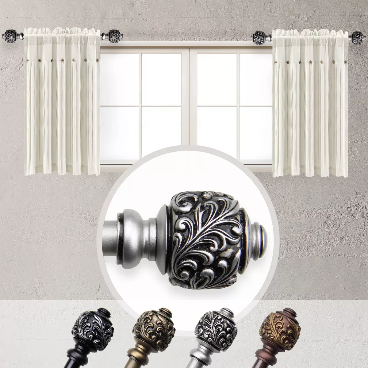 Tilly 5/8" Side Curtain Rod (Set of 2)