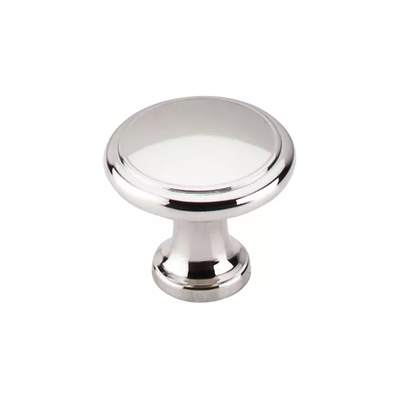 Top Knobs Ringed Knob in Polished Nickel