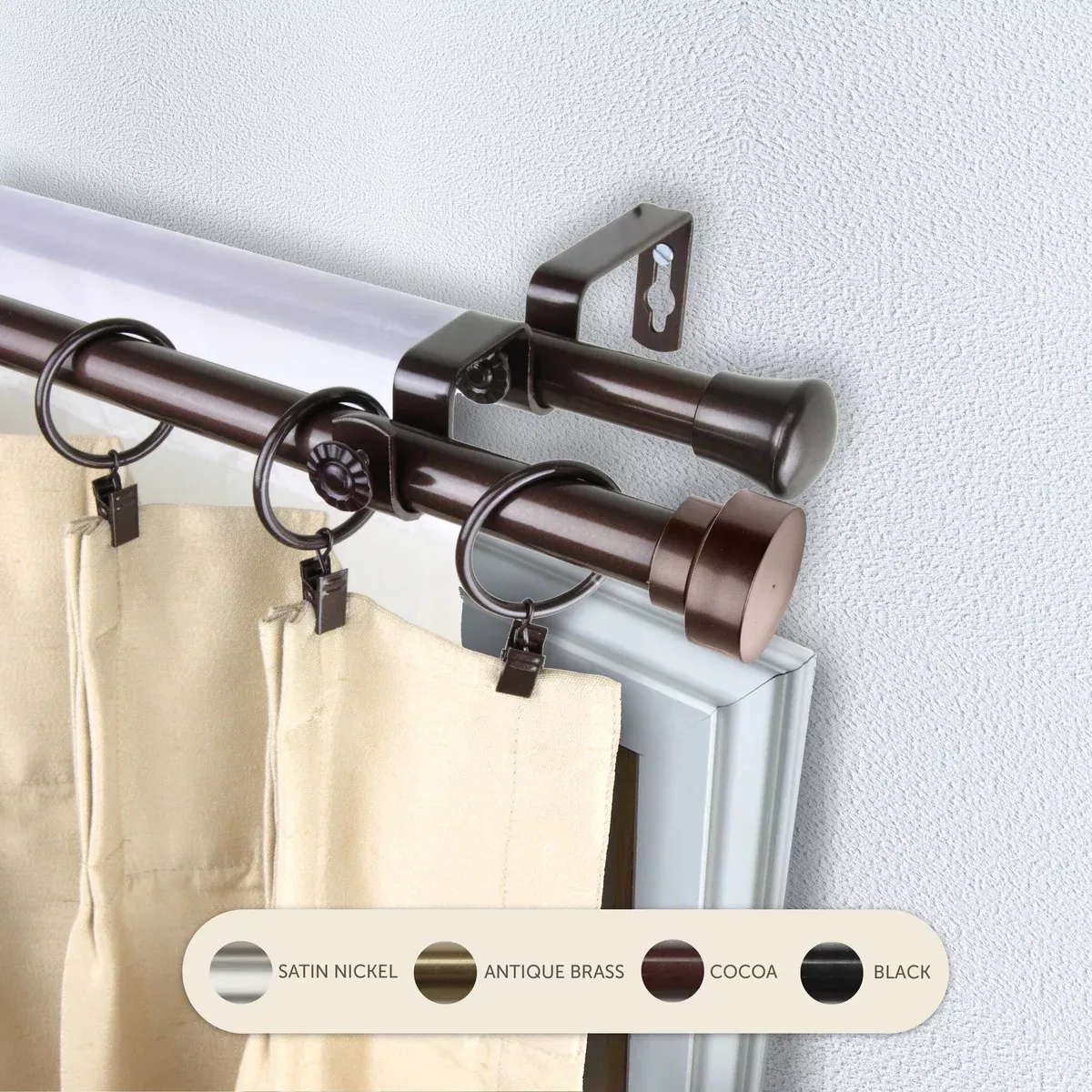 Topper 13/16" Double Curtain Rod