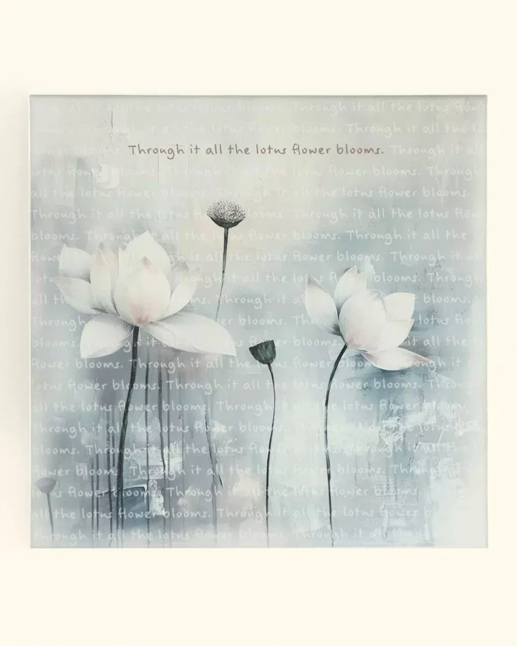 Tranquil LotusInspirational Canvas Print Wall Art