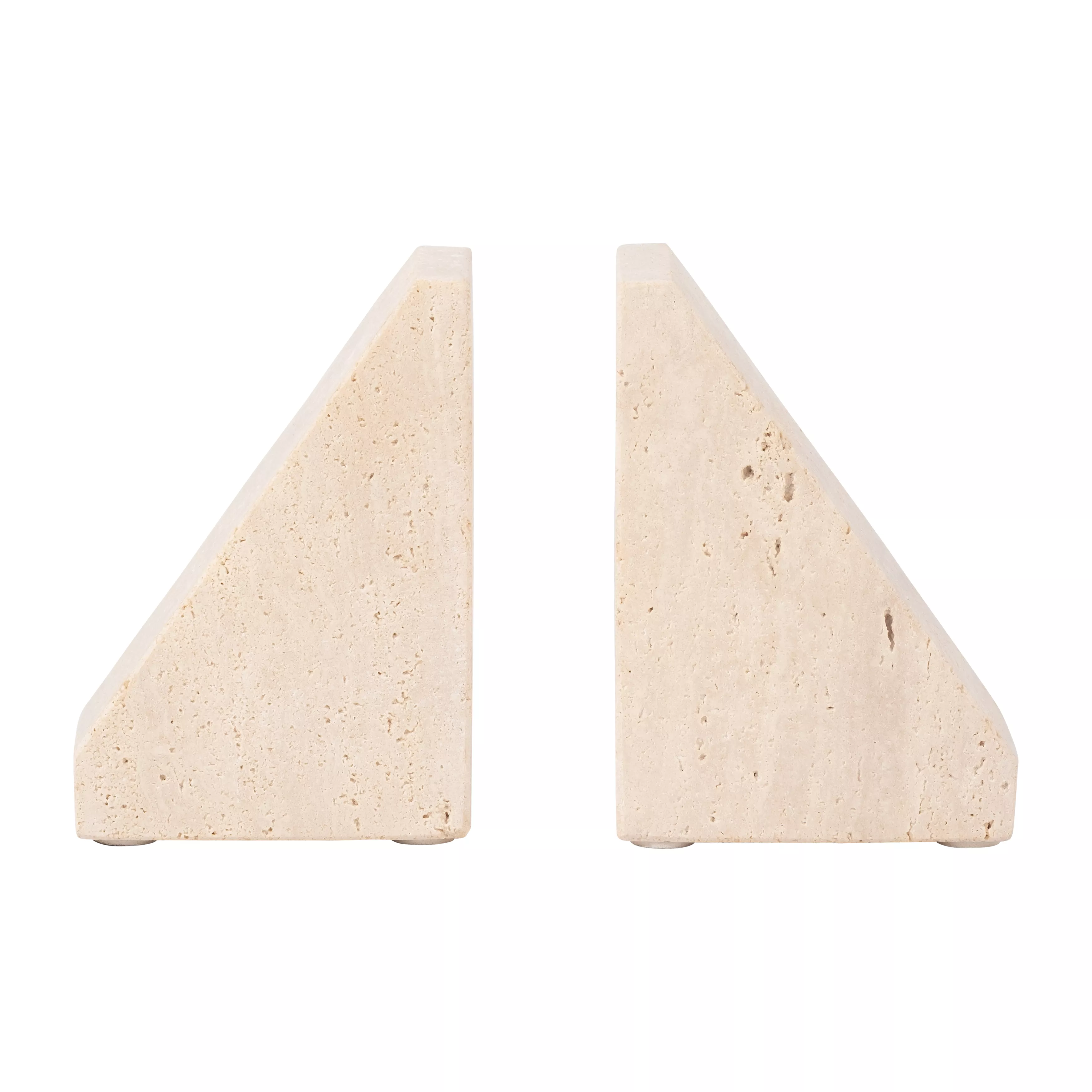 Travertine Triangle Bookends