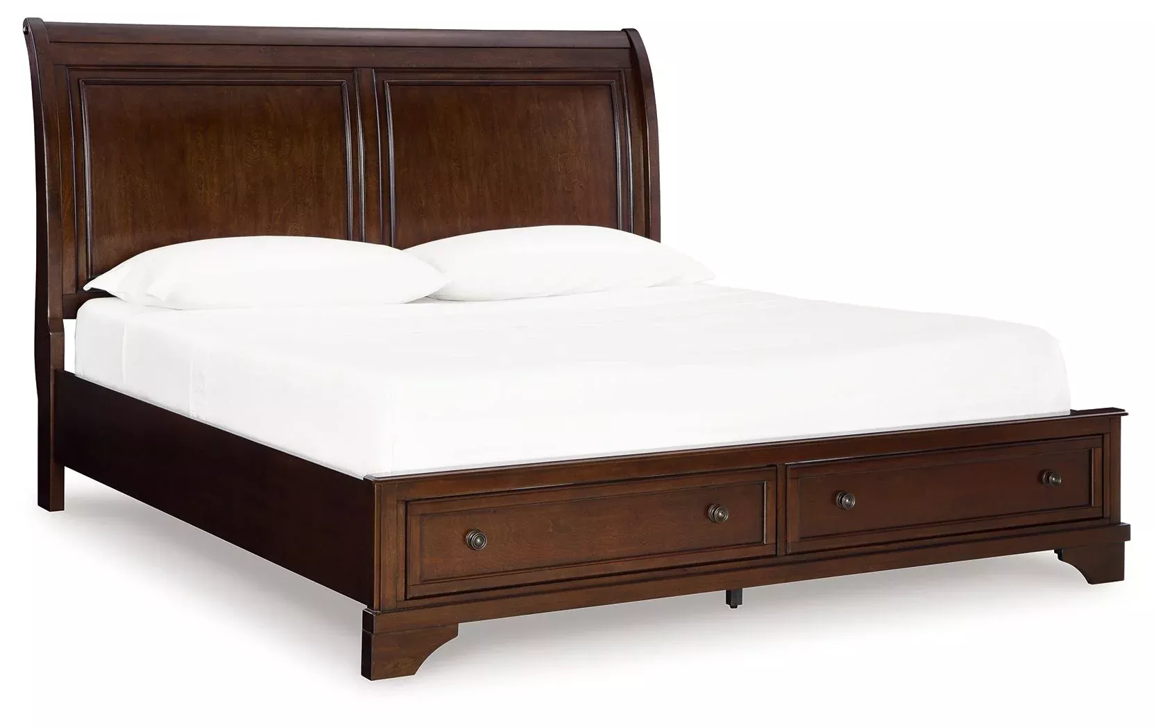 Trellington - King Sleigh Storage Bed - Brown